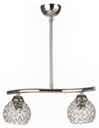 Φωτιστικό οροφής ''CAROLINA'' chrome-νίκελ 2φωτο Φ15 Ε27 100-03524