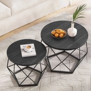 Βοηθητικά Τραπεζάκια Με Αποθηκευτικό Χώρο (Σετ 2τμχ) Vasagle LET040B22V1