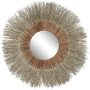 Τοίχο καθρέφτη Home ESPRIT Καφέ Φυσικό Τροπικό 130 x 17 x 130 cm