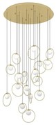 Φωτιστικό Οροφής Portocolom 390346 78x220cm Led Gold-White Eglo