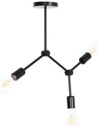 Κρεμαστό φωτιστικό οροφής LIGHTY C7404.11 Τρίφωτο Μέταλλο Μαύρο 52x5x48Υ εκ. 52x5x48 εκ.
