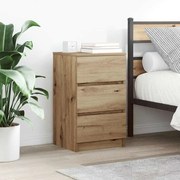 vidaXL Κομοδίνα με 3 συρτάρια 2 τεμάχια Αρτισιανή Δρυς 39x35x65 εκ.