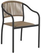 Πολυθρόνα Με Σχοινί Wicker HM5856.02 57x63x80cm Anthracite