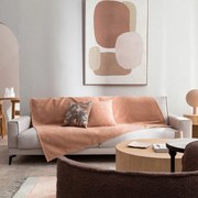 Ριχτάρι Καναπέ Τριθέσιου Βελουτέ (180x310) Gofis Home Nimbus Clay Brown 447/13