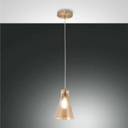 Φωτιστικό Οροφής Dafne 3596-40-125 Amber Fabas Luce Μέταλλο,Γυαλί