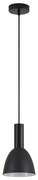 SE21-BL-4-MS2 ADEPT TUBE Black Pendant Black Metal Shade+