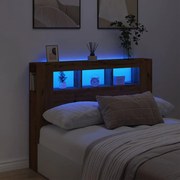 vidaXL LED κεφαλάρι Artisan Oak 140x18,5x103,5 cm Κατασκευασμένο ξύλο