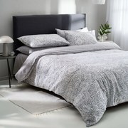 Σεντόνια Batic-1 Με Λάστιχο (Σετ 3τμχ) Grey Vesta Home Μονό 100x235cm 100% Βαμβάκι