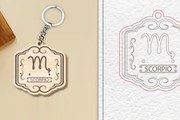 Σετ των 3 Intra απο ξύλο plywood 3mm-4mm πάχος – Scorpio Keychain | Ζώδιο Δίασταση 5x5 cm INTRAFABR-99830387