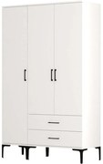 Ντουλάπα Τρίφυλλη Kumsal 845HCT5463 120x47,5x201,4cm White Τρίφυλλη