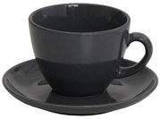 ΦΛΥΤΖΑΝΙ CAPUCCINO &amp; ΠΙΑΤΑΚΙ 350ml ESPIEL - ANTHRACITE ESSENTIALS