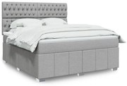 ΚΡΕΒΑΤΙ BOXSPRING ΜΕ ΣΤΡΩΜΑ ΑΝΟΙΧΤΟ ΓΚΡΙ 180X200 ΕΚ. ΥΦΑΣΜΑΤΙΝΟ 3294054