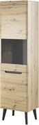 Lh-homefurniture Βιτρίνα Nordi Artisan+μαύρο 53x197x40cm 17104-NR-T-ART