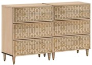 Βοηθητικά Ντουλάπια 2 Τεμ. 60x33x75 εκ. από Μασίφ Ξύλο Μάνγκο