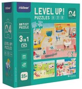 Mideer παζλ 3 σε 1 - Level Up 4 &quot;Artists series&quot; 54,70 - 88τμχ  τμχ.