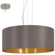 Φωτιστικό Οροφής Maserlo 31608 Cappucino Eglo Metal, Fabric