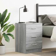 vidaXL Κομοδίνο Γκρι Sonoma 38x35x56 εκ. από Επεξεργασμένο Ξύλο