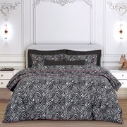 Σετ Παπλωματοθήκη Polycotton Υπέρδιπλη 220x240εκ. Essential 2217 Μαύρη-Μπεζ Greenwich Polo Club