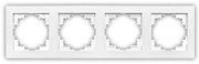 Πλαίσιο Διακόπτη Πρίζας Τετραπλό Lumen-15-0330-Λευκό 15-0330