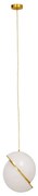 Φωτιστικό Οροφής Hudson 01555 1xΕ27 Φ30x34cm White-Gold GloboStar