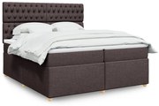 ΚΡΕΒΑΤΙ BOXSPRING ΜΕ ΣΤΡΩΜΑ ΣΚΟΥΡΟ ΚΑΦΕ 200X200 ΕΚ. ΥΦΑΣΜΑΤΙΝΟ 3291397