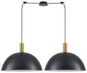 Φωτιστικό Οροφής Adept Tube 77-8595 Φ50x31,5cm 2xE27 60W Black-Gold Homelighting