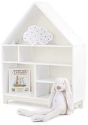 Montessori Ξύλινη Ραφιέρα σε σχήμα Σπιτιού Woodle  White  85 x 25 x 93cm  WO10010W  Ingvart