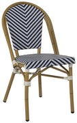 Καρέκλα Bamboo Look HM5860.02 46x56x88cm Blue-White