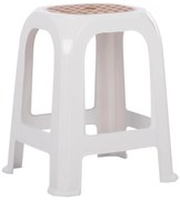 Σκαμπό C5823.01 Λευκό Πολυπροπυλενίου 38.5x35.5x46.5Υεκ. 38.5x35.5x46.5 εκ.