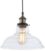 Φωτιστικό Οροφής Μονόφωτο Aca Smyrna KS1295PCL1BK Brass/Clear