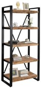 ΒΙΒΛΙΟΘΗΚΗ TURNER ΜΕΤΑΛΛΟ ΚΑΙ ΜΑΣΙΦ ΞΥΛΟ MANGO HM8188.11 80x45x186Υ εκ.