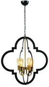 Κρεμαστό Φωτιστικό Οροφής Ε27 140x60 Arkolight-773-42/4-Μαύρο-Χρυσό 773-42/4