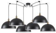 SE21-BR-10-BL6-MS40 MAGNUM Bronze Metal Pendant Black Shade with Black Fabric Cable+ HOMELIGHTING 77-8696