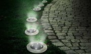 Σετ 4τμχ Σποτ ηλιακά κήπου (8led) με βάση