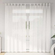 vidaXL Κουρτίνες Voile με βρόχους 2 τεμάχια Λευκό 140x225 cm
