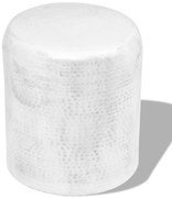 vidaXL Σκαμπό / Βοηθητικό Τραπέζι Hammered Ασημί από Αλουμίνιο