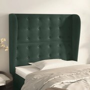 vidaXL Κεφαλάρι με Πτερύγια Πράσινο 83x23x118/128 εκ. Βελούδινο
