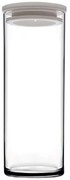 Βάζο Αποθήκευσης Breakfast Club SP43756G2W 23,4cm 1230ml Clear-White Espiel Plastic, Glass