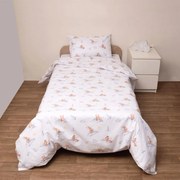 Πάπλωμα Παιδικό Χοκ (Σετ 2τμχ) White Viopros Ημίδιπλο 180x240cm 100% Βαμβάκι
