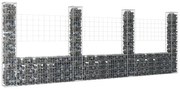vidaXL Συρματοκιβώτια Στύλοι σε U Σχήμα 4 τεμ. 380x20x150 εκ Σιδερένια