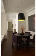 Κρεμαστό Φωτιστικό Οροφής LED 8,5W Dimmer Χειροποίητο Φυσητό Γυαλί Φ30cm Notte S3 Prandina 1623001810124 Μαύρο-Λευκό