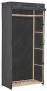 vidaXL Ντουλάπα Γκρι 79 x 40 x 170 εκ. Υφασμάτινη