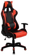 ΠΟΛΥΘΡΟΝΑ ΓΡΑΦΕΙΟΥ GAMING ULTIMET ΚΟΚΚΙΝΟ/ΜΑΥΡΟ PVC 66X67X127-135CM