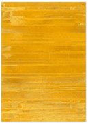 Δερμάτινο Χειροποίητο Χαλί Skin Stripes Yellow