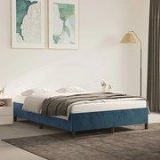 vidaXL Πλαίσιο Κρεβατιού Σκούρο Μπλε 140x200 εκ. Βελούδινο