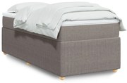 vidaXL Κρεβάτι Boxspring με Στρώμα Taupe 90x190 εκ.Υφασμάτινο