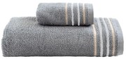 Πετσέτες Μπάνιου (Σετ 3τμχ) Palamaiki Towels Dant 450gsm Γκρι