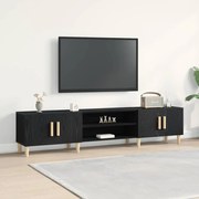 vidaXL Ντουλάπι τηλεόρασης Μαύρο Δρυς 180x31,5x40 εκ Επεξεργασμένο ξύλο