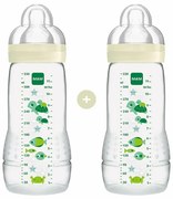 Μπιμπερό Easy Active 365SU (Σετ 2τμχ) 330ml 4+ Μηνών Green Mam 330ml Σιλικόνη,Πλαστικό