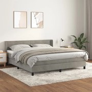 ΚΡΕΒΑΤΙ BOXSPRING ΜΕ ΣΤΡΩΜΑ ΑΝΟΙΧΤΟ ΓΚΡΙ 180X200 ΕΚ. ΒΕΛΟΥΔΙΝΟ 3131033